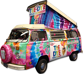 Tie dye Tulip Bus