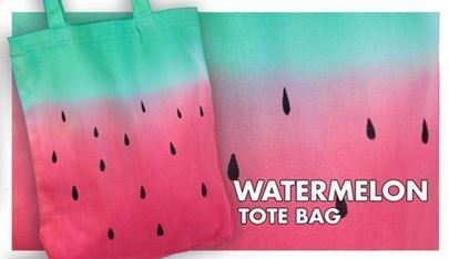 Watermelon Dip Dye Tote Technique