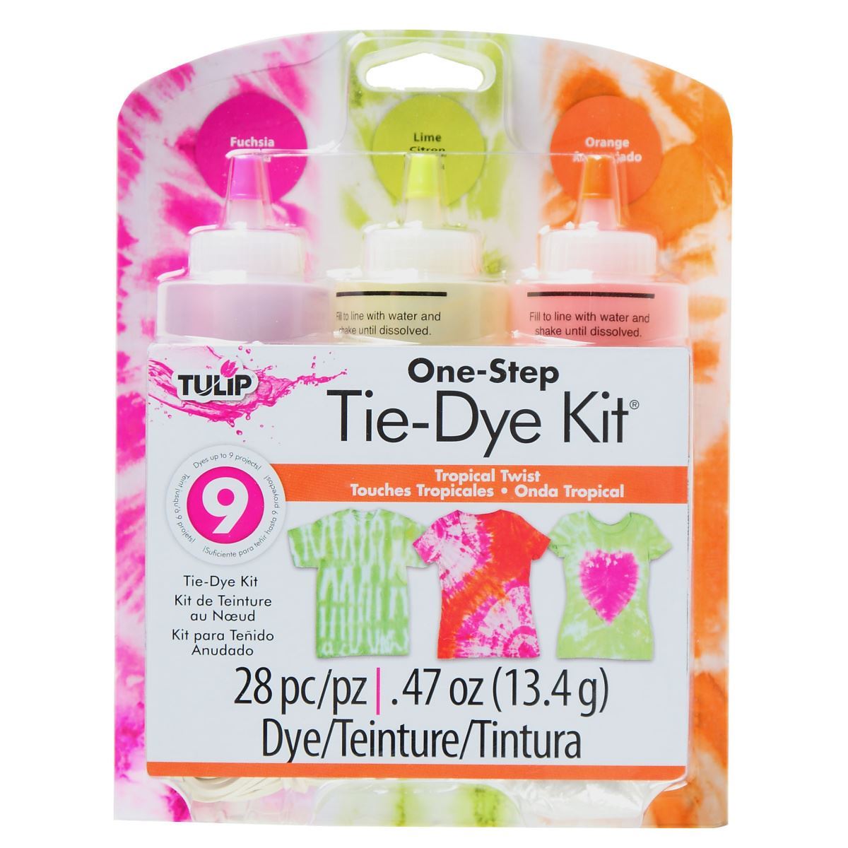 Tie Dye Your Summer Tulip OneStep Tropical Twist TieDye Kit
