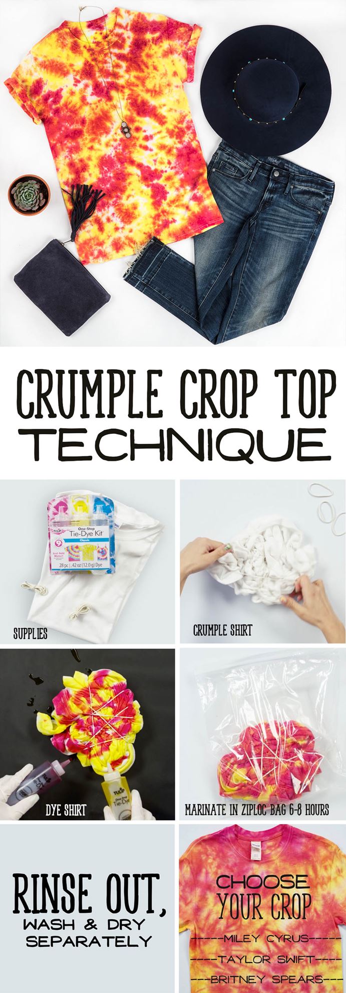 Tie Dye Your Summer Crumple tiedye technique