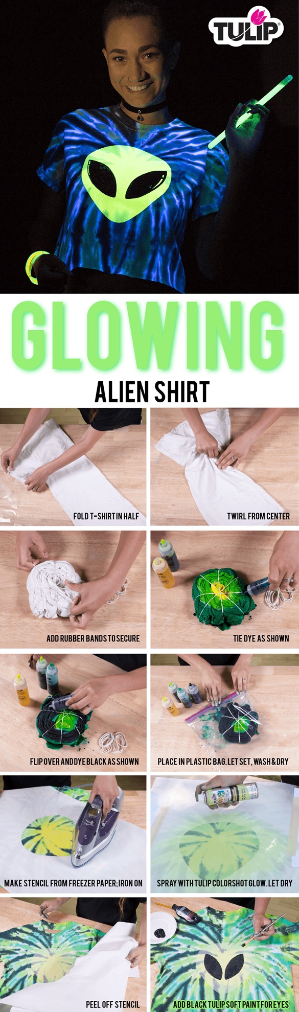 Alien Glow Tie-Dye Technique