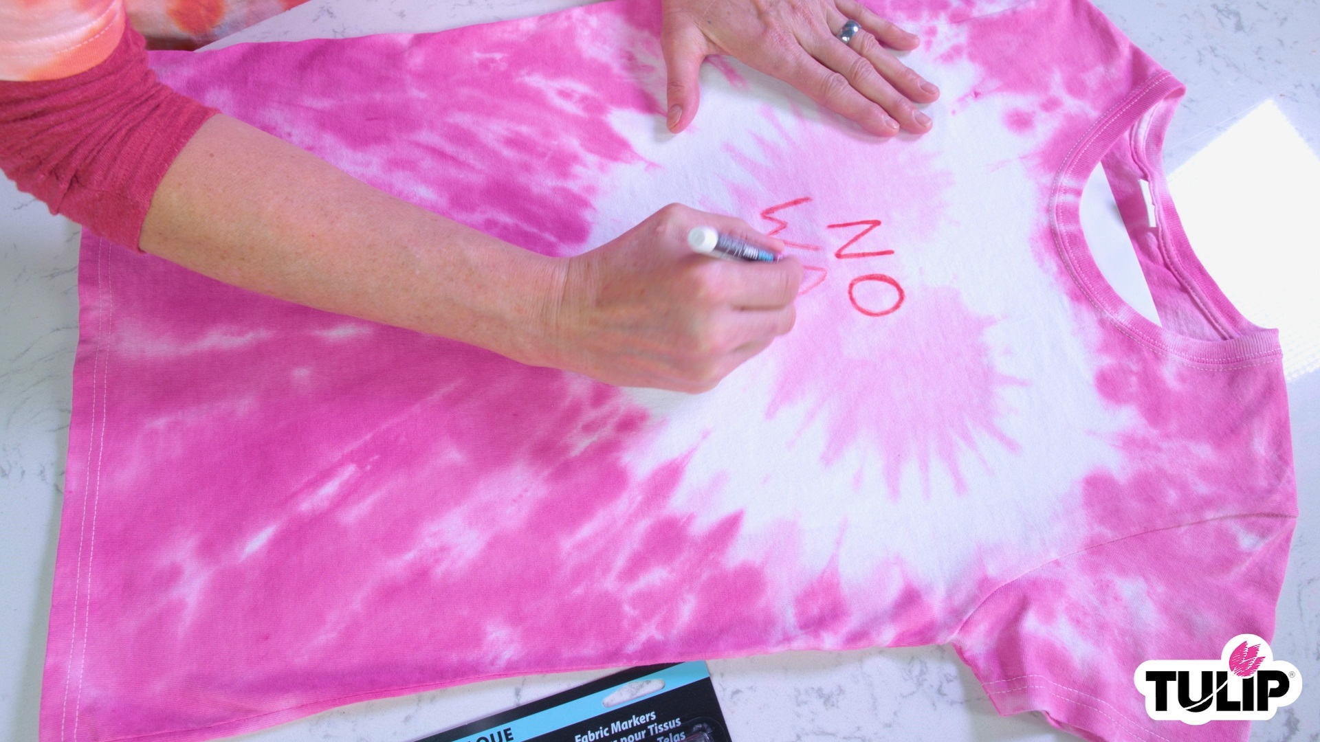 Show details for Valentine Conversation Hearts Tie Dye Shirts