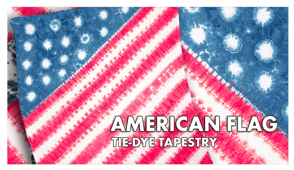 American Flag Tie-Dye Tapestry