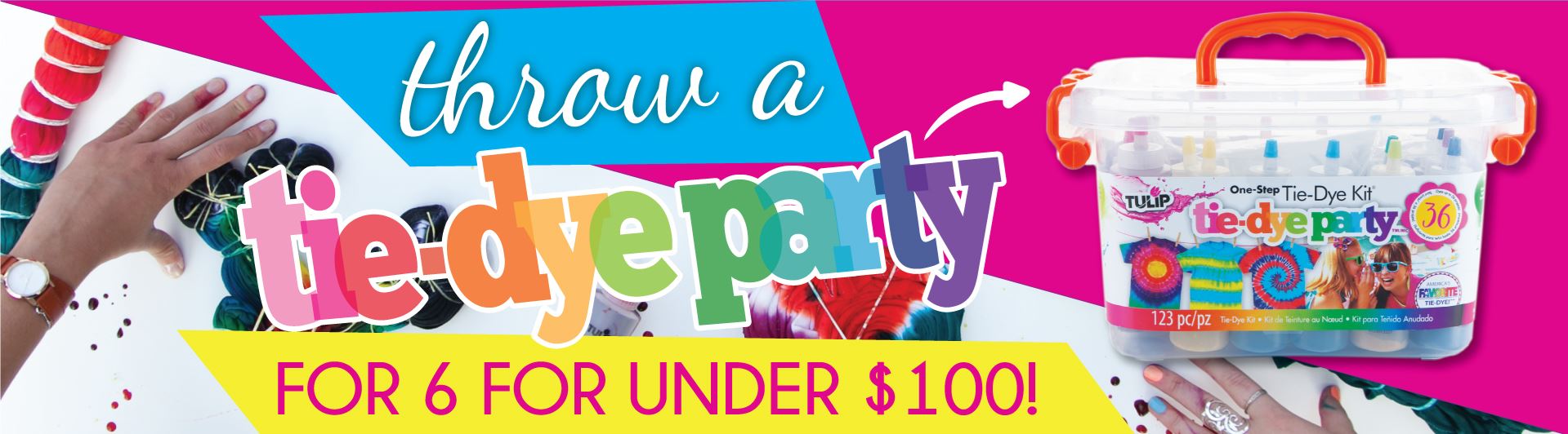 tie dye party supplies