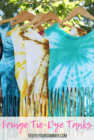 fringe tie dye tank tops