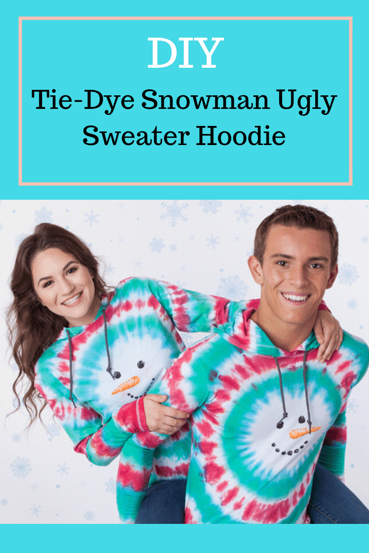 Show details for DIY Tie-Dye Snowman Ugly Sweater Hoodie