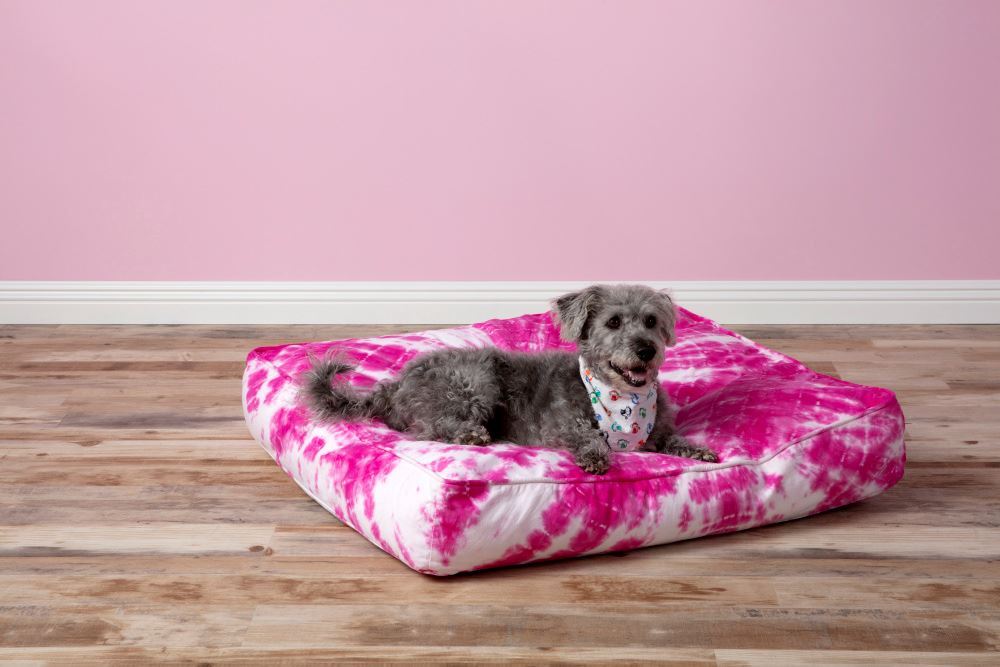 Tulip Tie Dye Shibori Bullseye Dog Bed