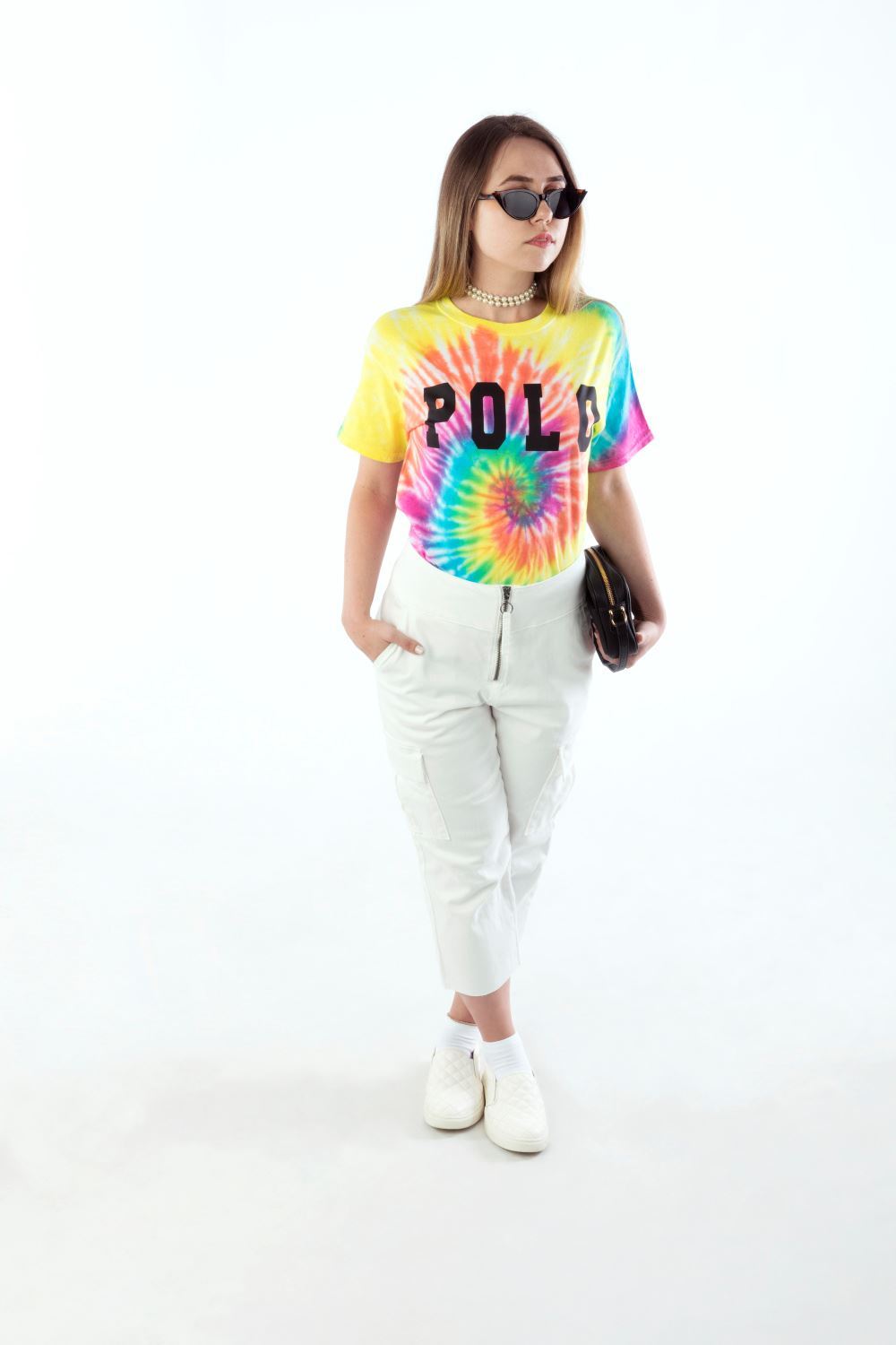 Tulip Spiral POLO-Inspired Tie-Dye T-shirt