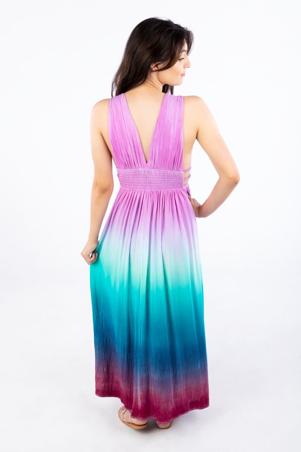 Tulip Ombre Tie Dye Maxi Dress