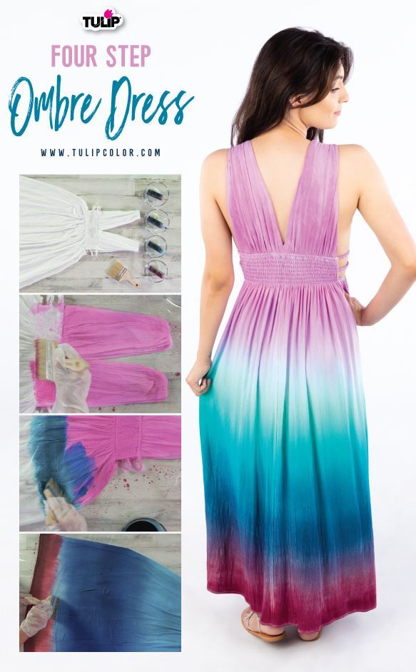 Tulip Ombre Tie Dye Maxi Dress