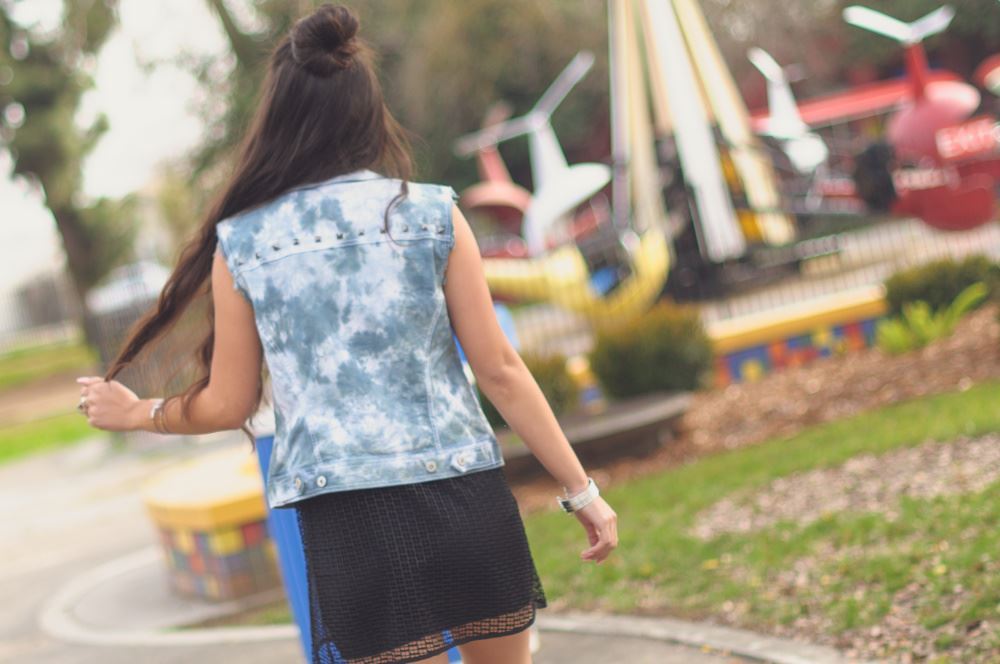 Tie-Dye Denim Vest