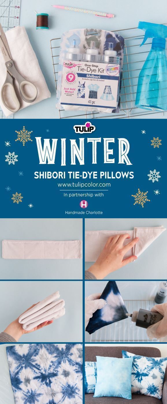 Tulip Winter Shibori Tie-Dye Pillows
