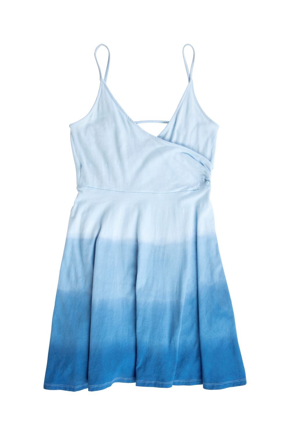 Classic Blue Ombre Tie-Dye Dress