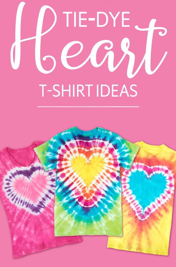 Tulip Tie-Dye Heart T-shirt Ideas