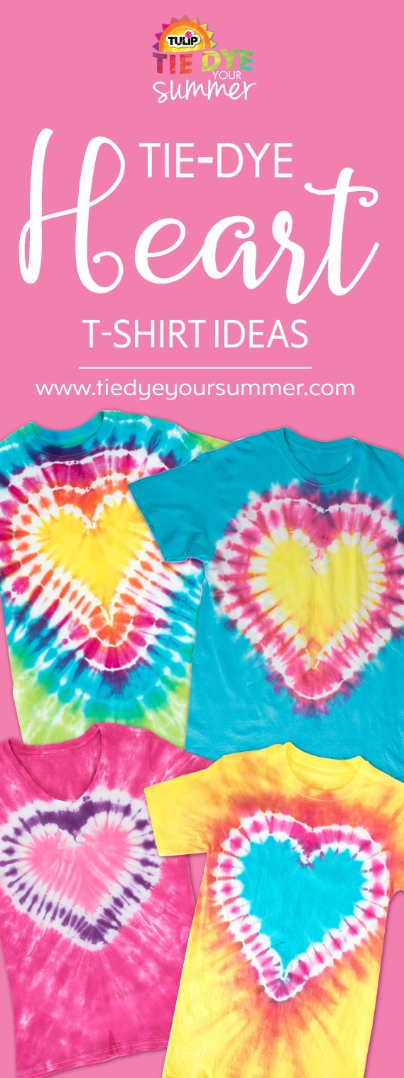 Tulip Tie-Dye Heart T-shirt Ideas