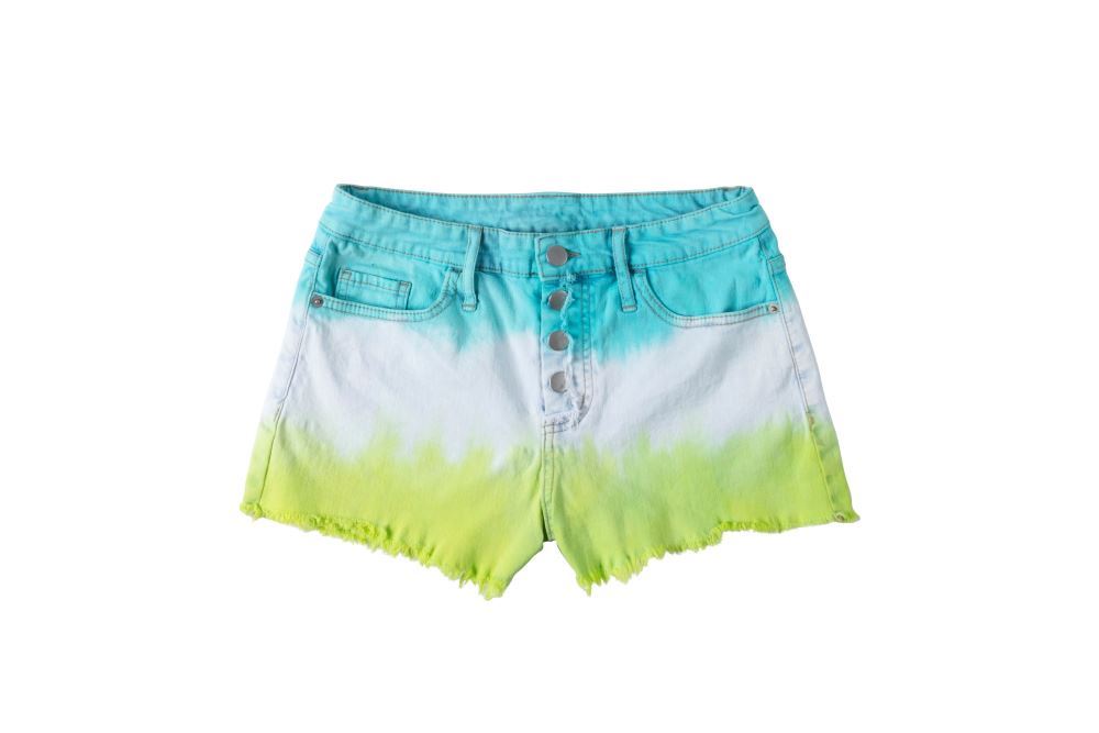 Stripe Tie-Dye Shorts