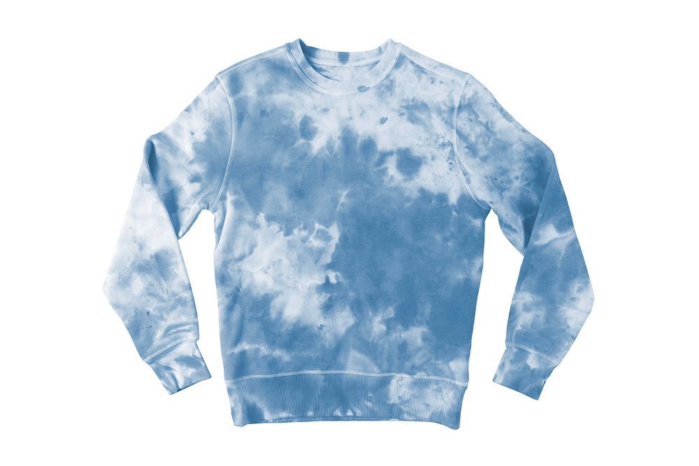 Blue Crumple Tie-Dye Sweatshirt