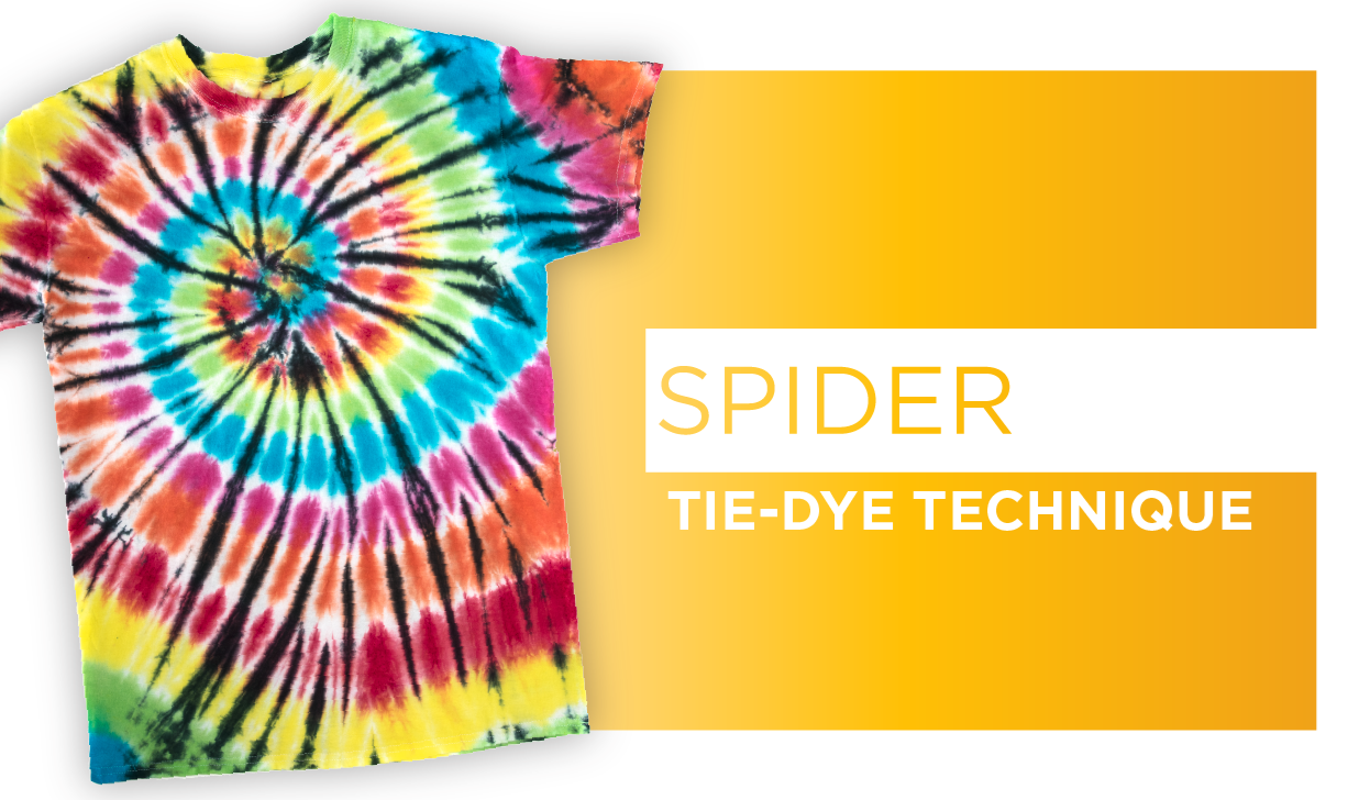 Spider Tie-Dye Shirt - quick and easy tie-dye pattern - Dye DIY