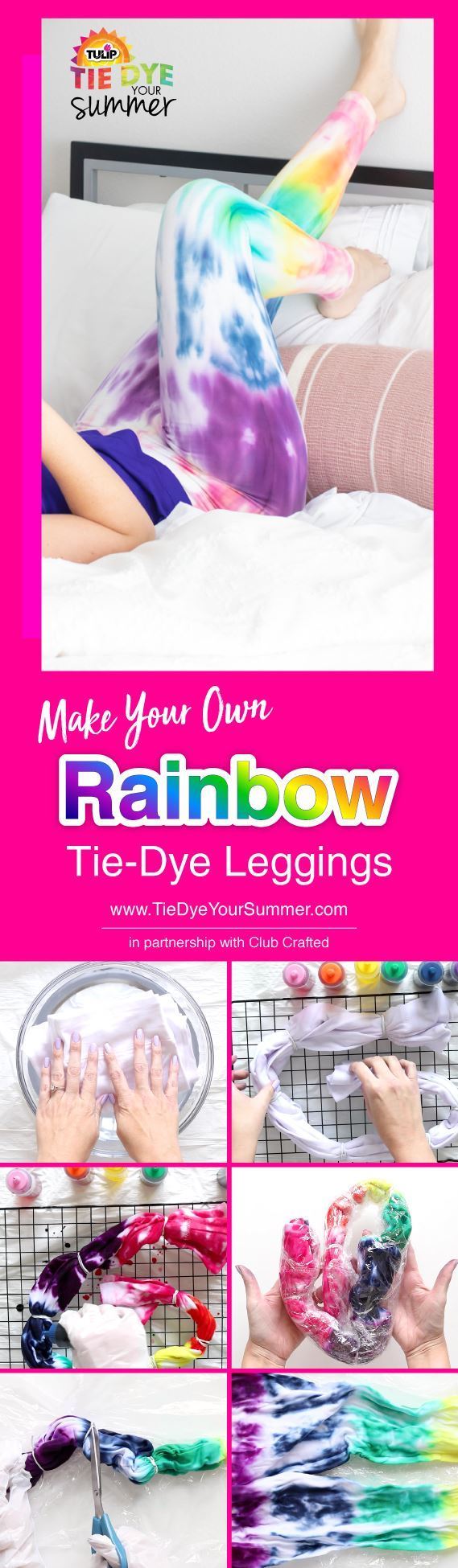 Make Your Own Rainbow Tie-Dye Leggings