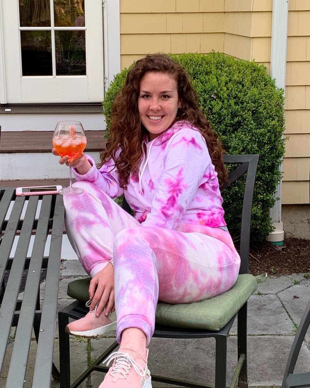 Pink crumple tie-dye sweatsuit from @ajwildes