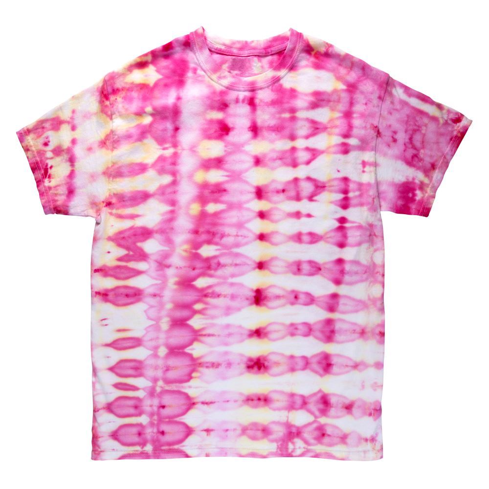 Pleated Stripes Ice Tie-Dye T-shirt