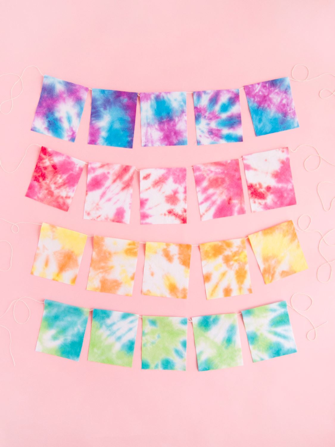 Tie-Dye Pennant Garland