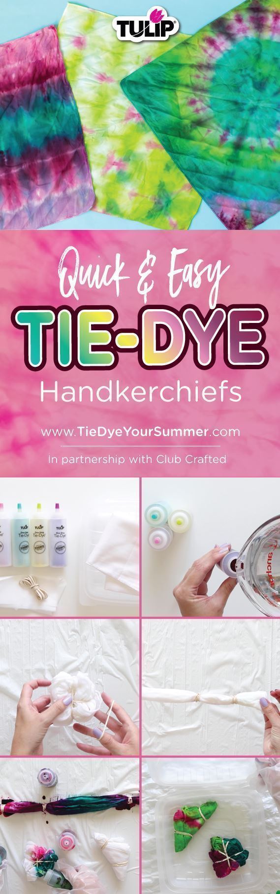 Tulip Quick & Easy Tie-Dye Handkerchiefs