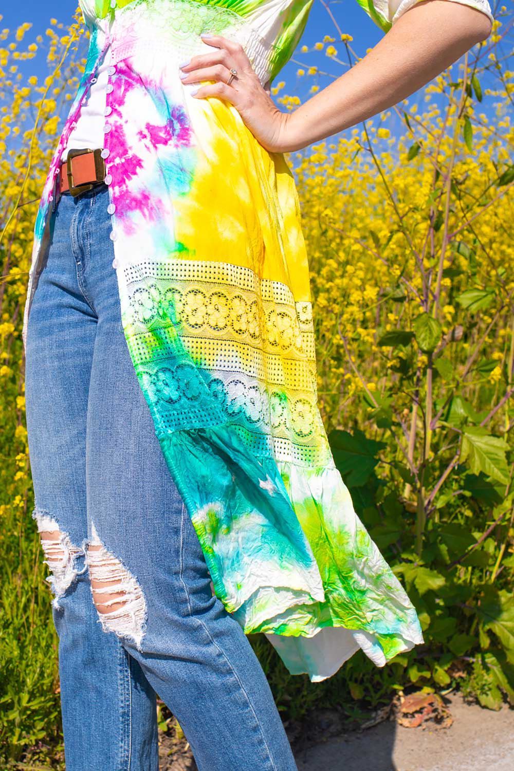 Tulip Summer Tie-Dye Kimono