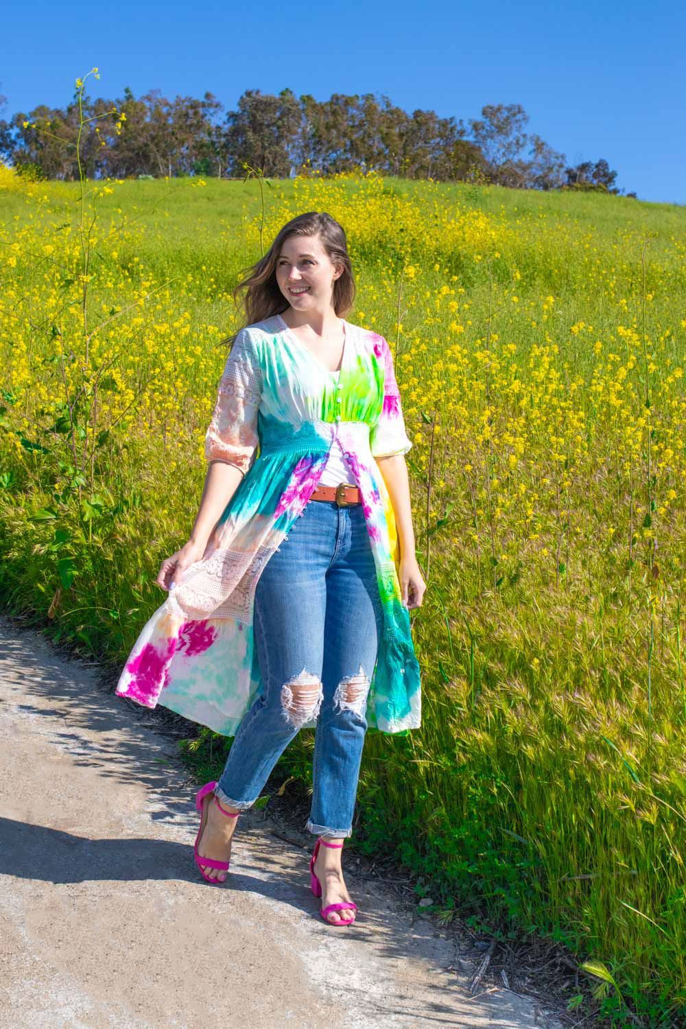 Tulip Summer Tie-Dye Kimono