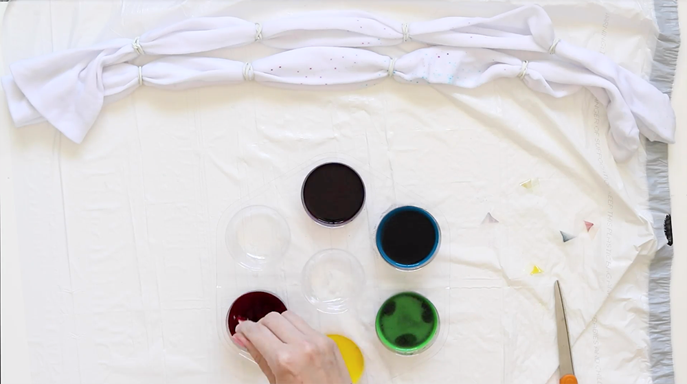 Prepare dyes in circular palette