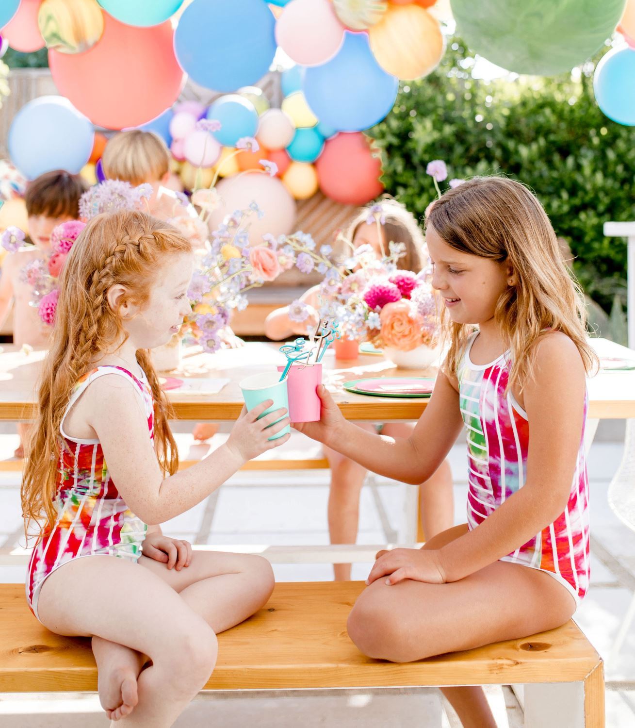 Backyard tie-dye party