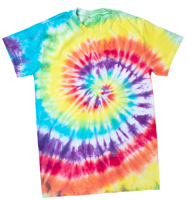 Spiral tie-dye technique