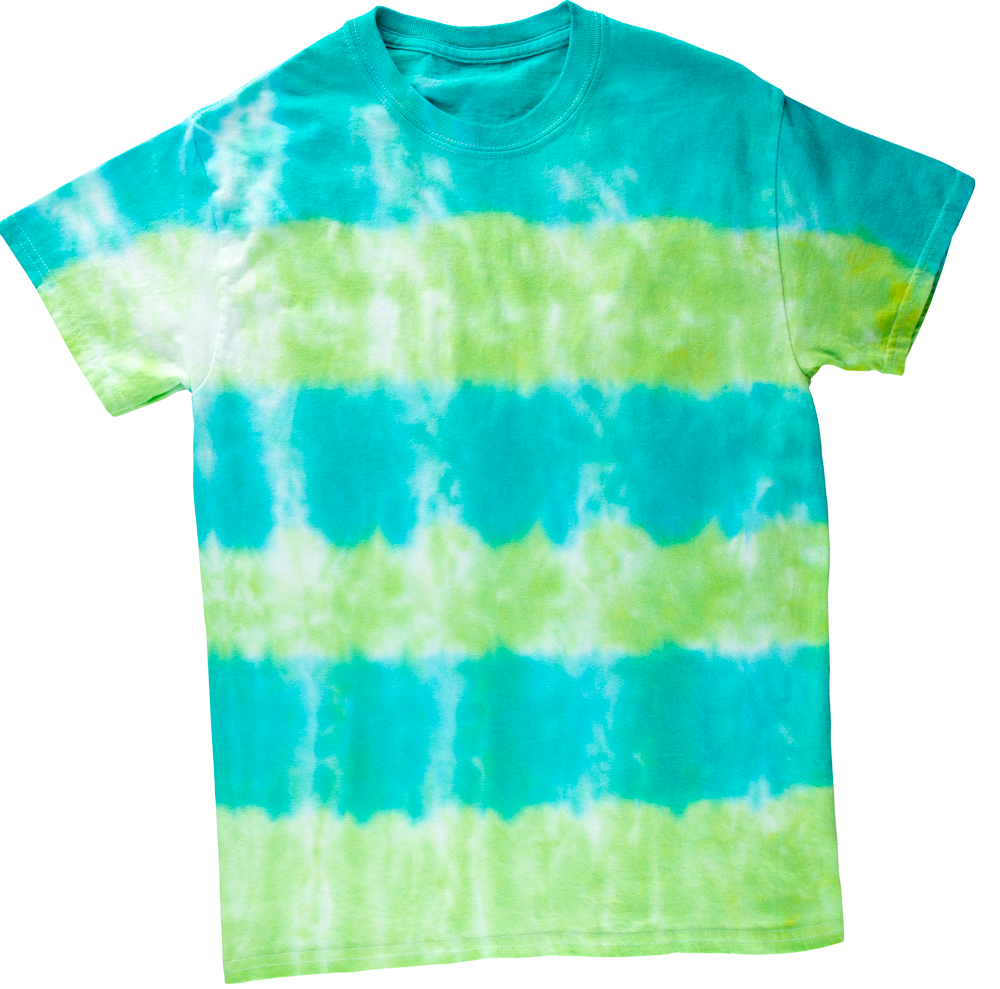 Stripes tie-dye technique