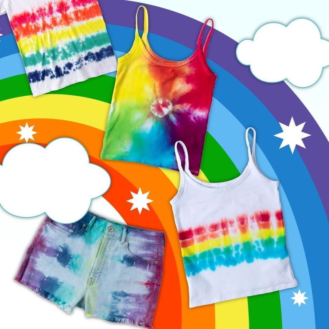 tie dye rainbow designs