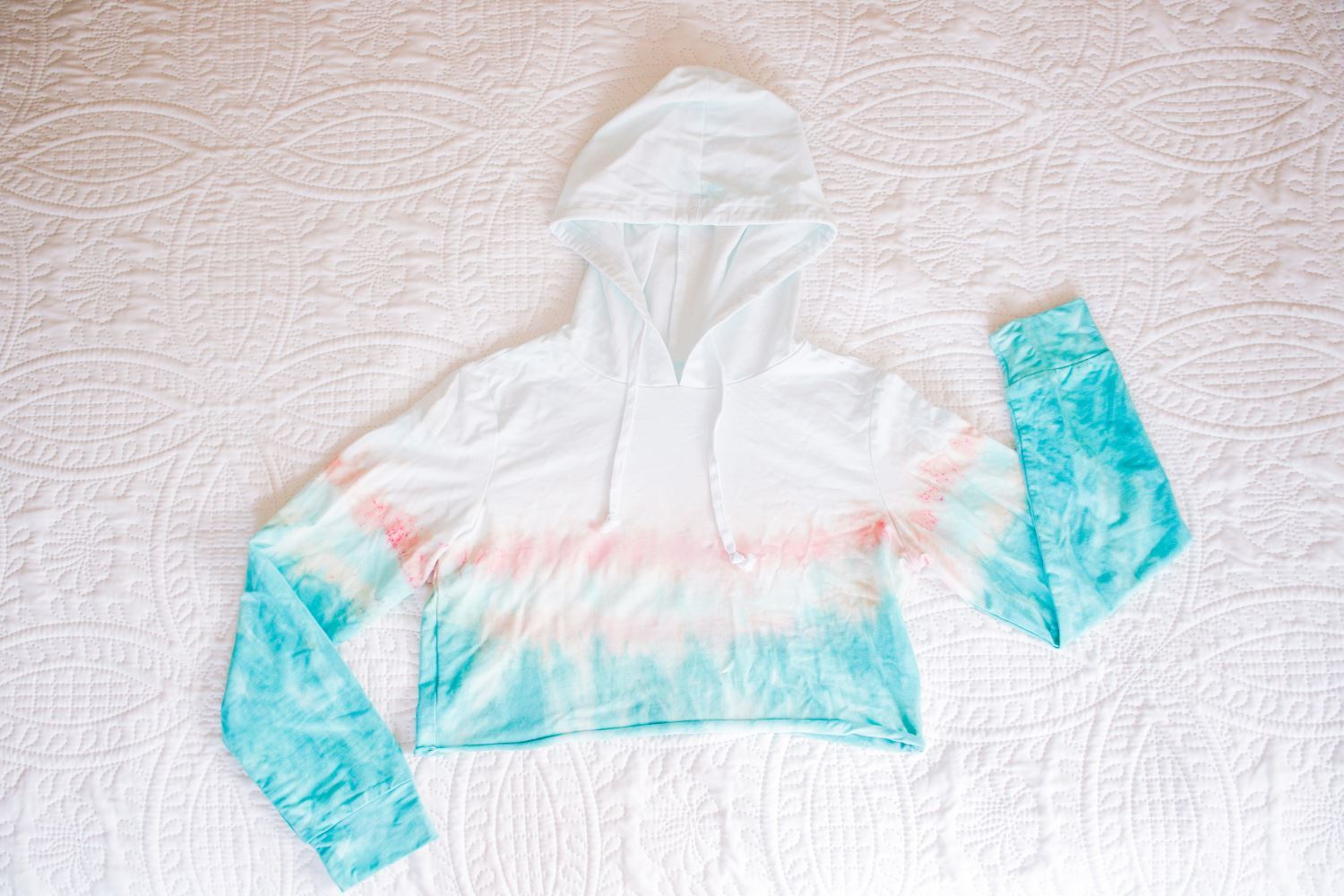 Soda ash tie-dye hoodie