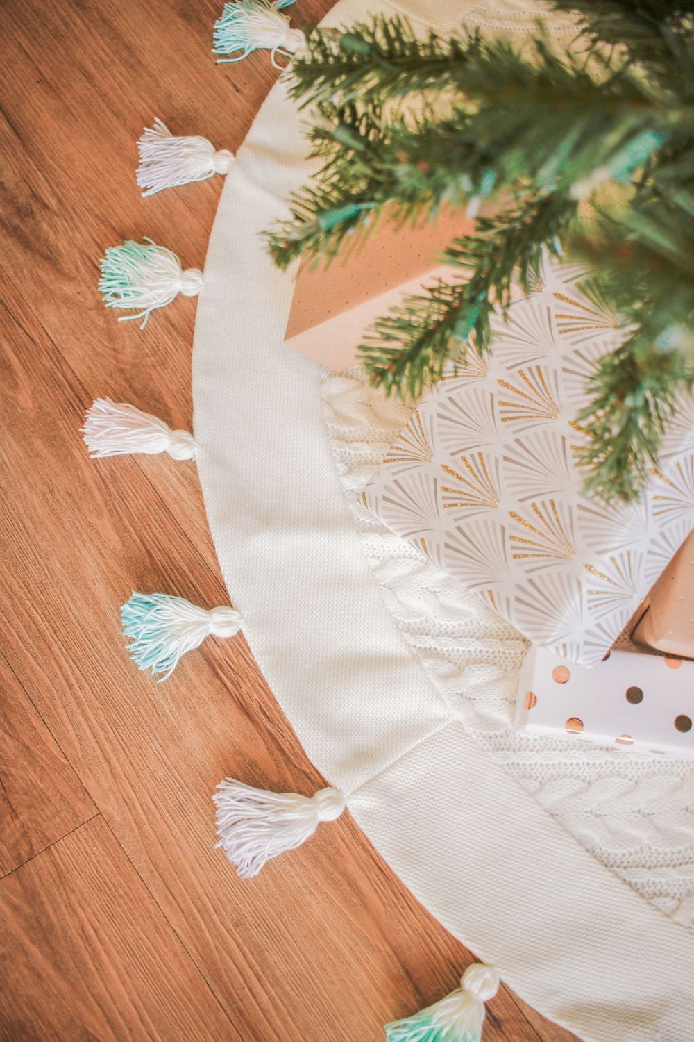 Tie-Dye Tasseled Tree Skirt