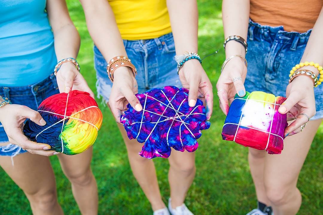 outdoor tie-dye party