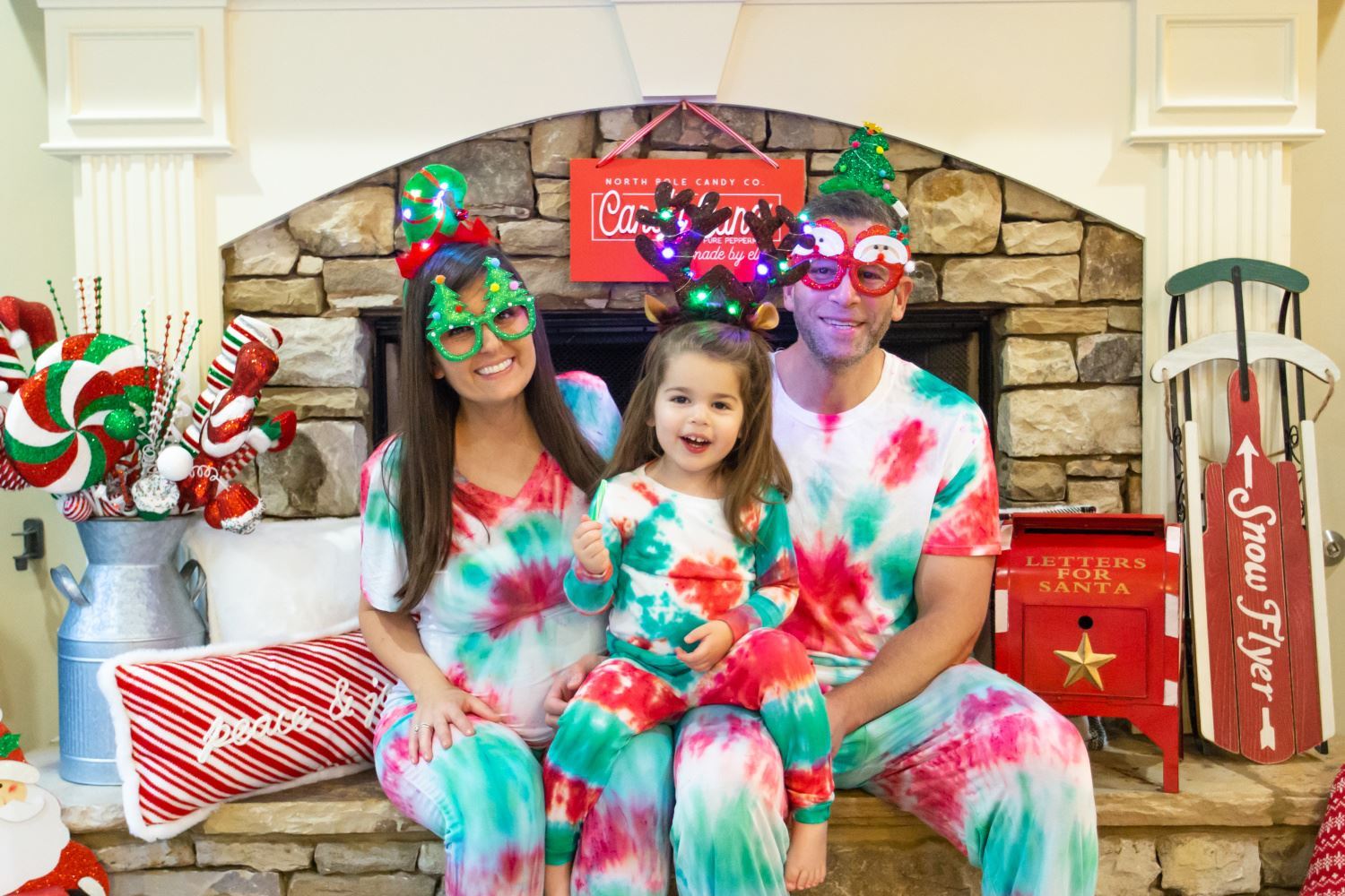 Family Tie-Dye Christmas Pajamas