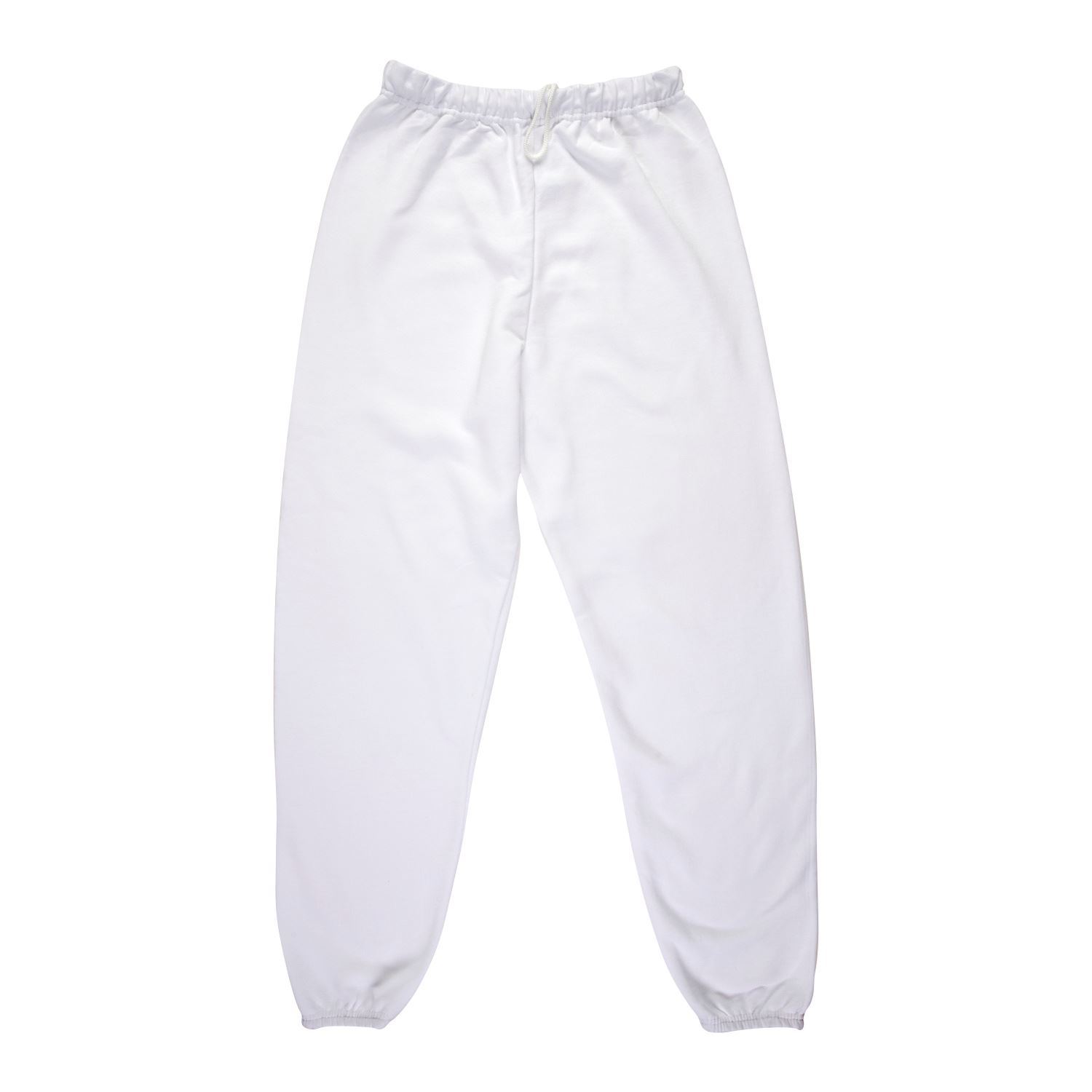 white cotton sweats