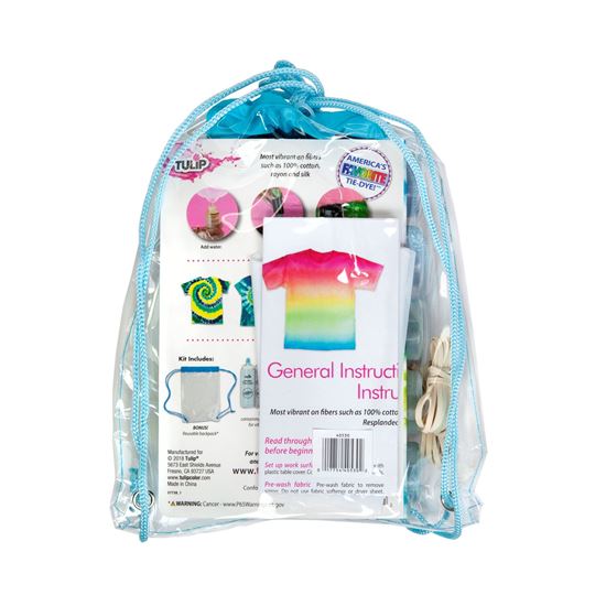 Picture of Tulip® Beachy Blues One-Step Tie-Dye Backpack Kit
