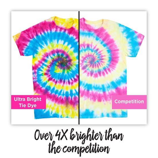 Ultra Bright Tie Dye brighter than the competitor