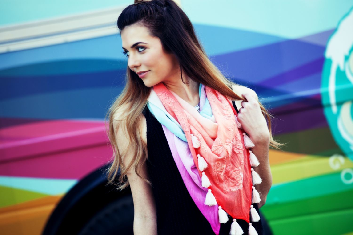 Ombre Tie Dye Scarf