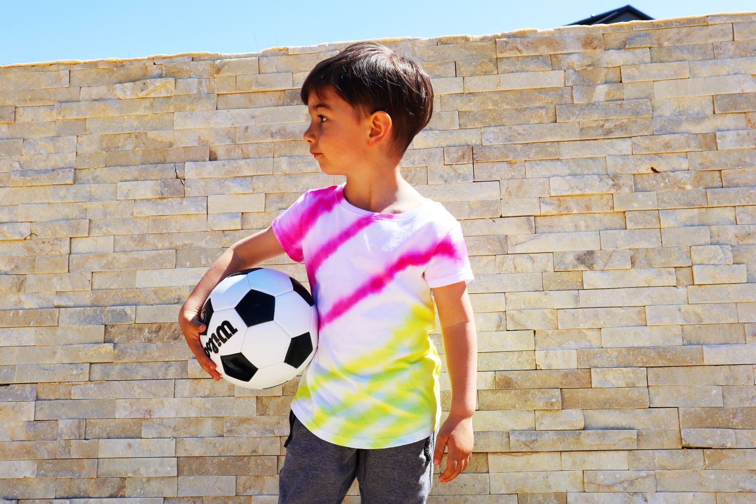 Diagonal Ombre Stripes T-shirt