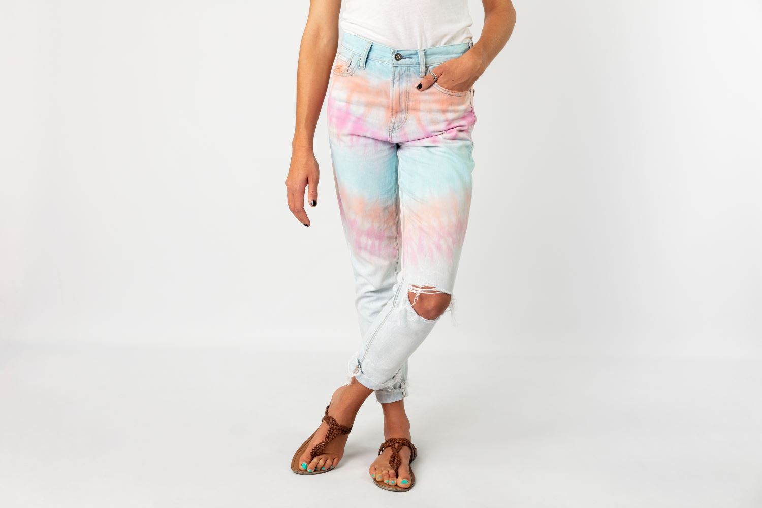 Pastel Tie-Dye Jeans