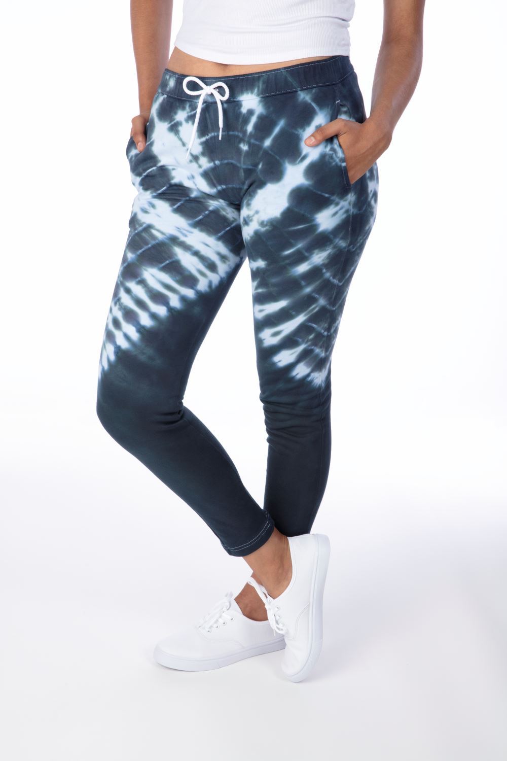 Black Tie-Dye Leggings