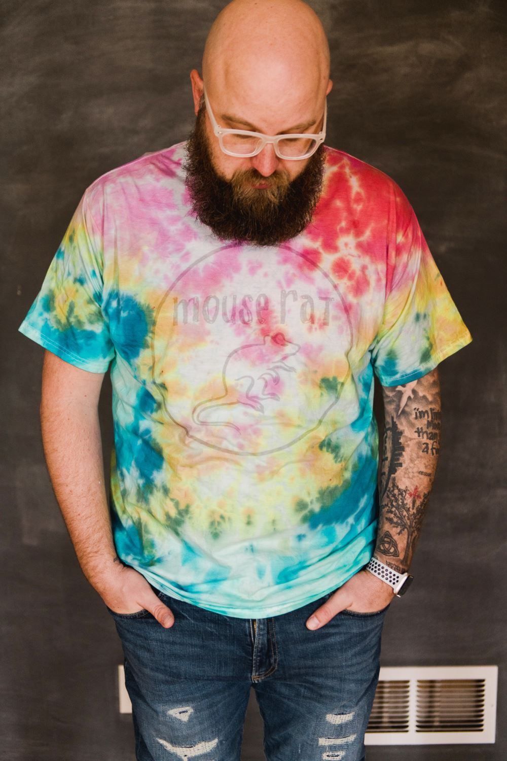 Tie-dye band tee for Father’s Day