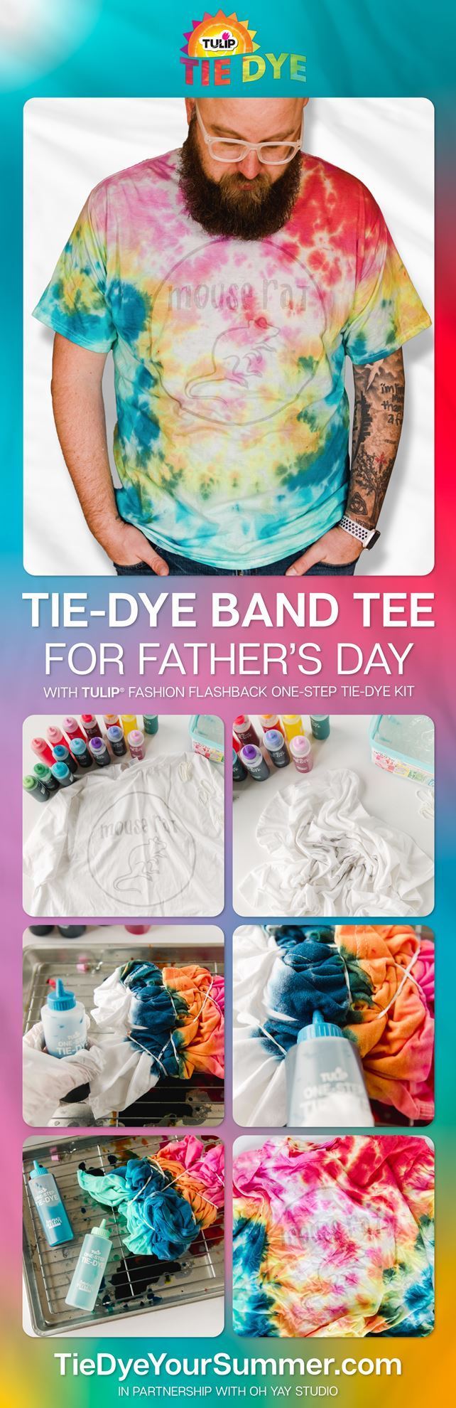 Homemade Father’s Day Gift: Tie-Dye Band Tee