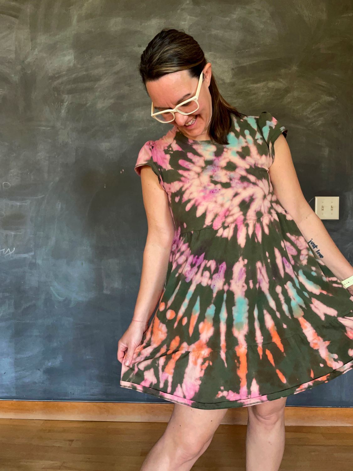 Tulip Reverse Tie Dye Dress