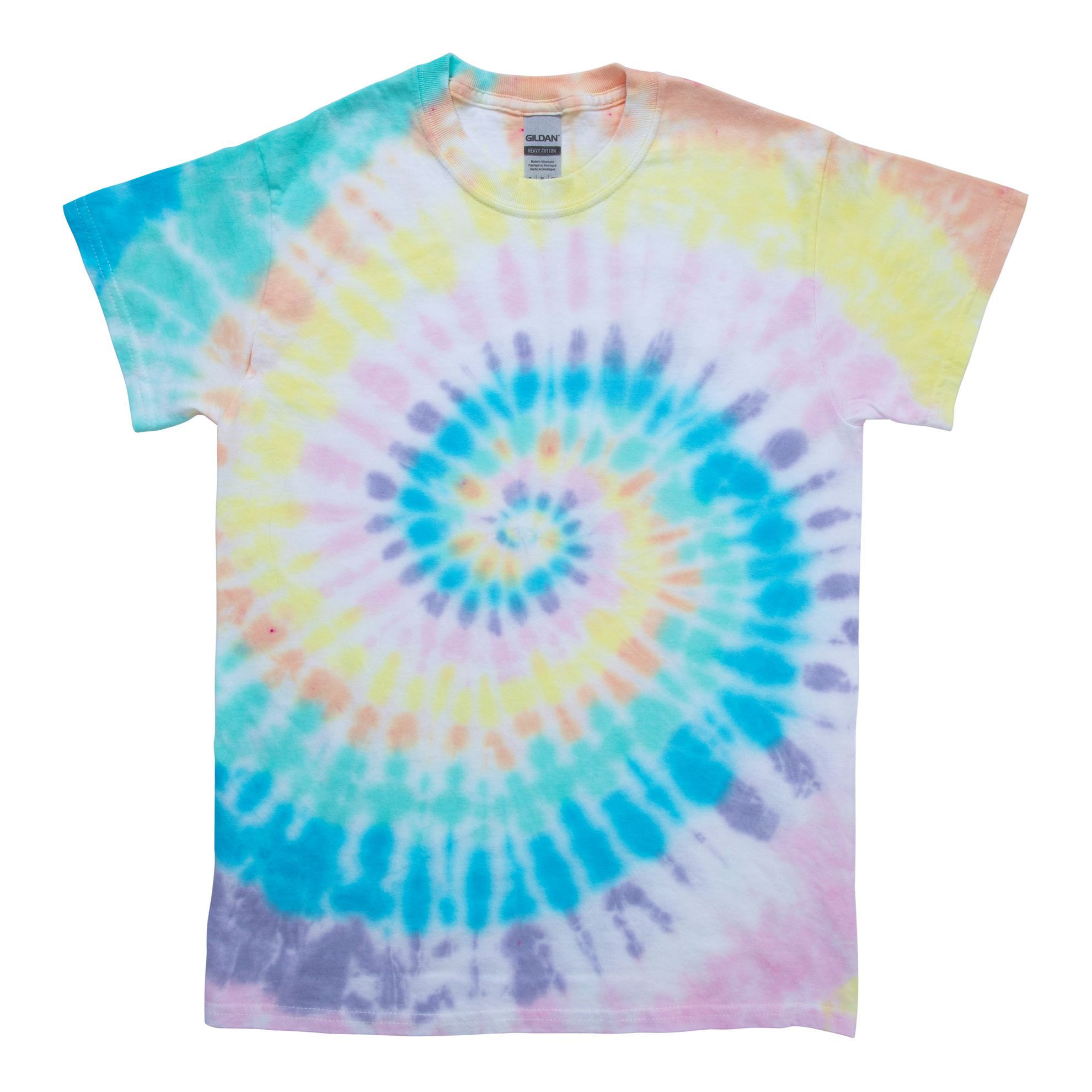 Pastel spiral tie dye tee