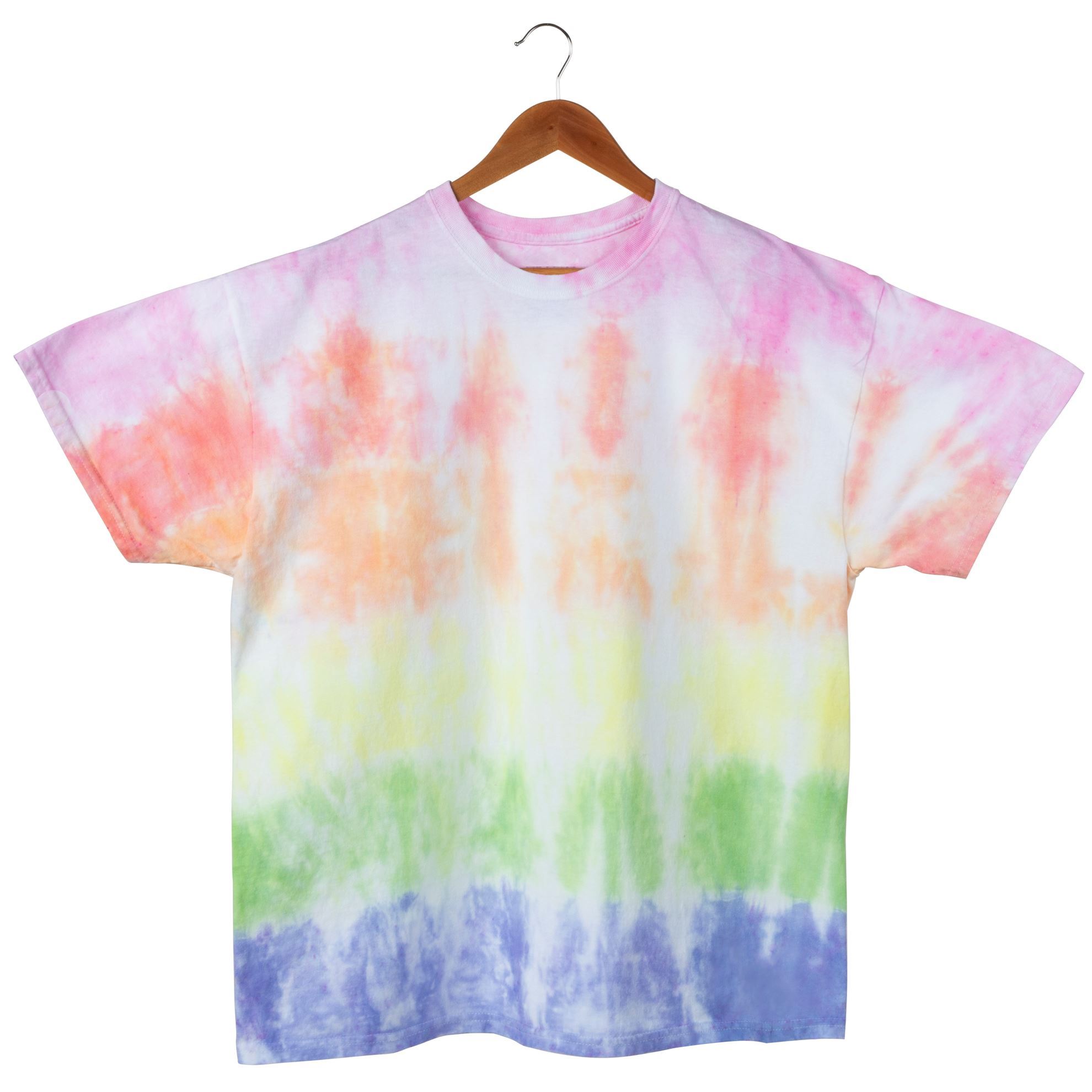 Pastel rainbow tie dye tee